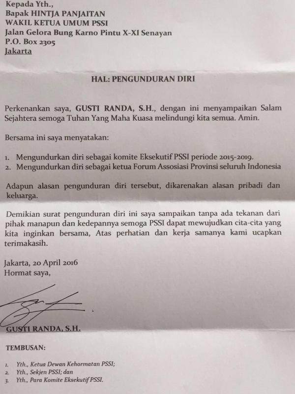 Contoh Surat Pengunduran Diri Dari Jabatan Ketua - Aneka ...