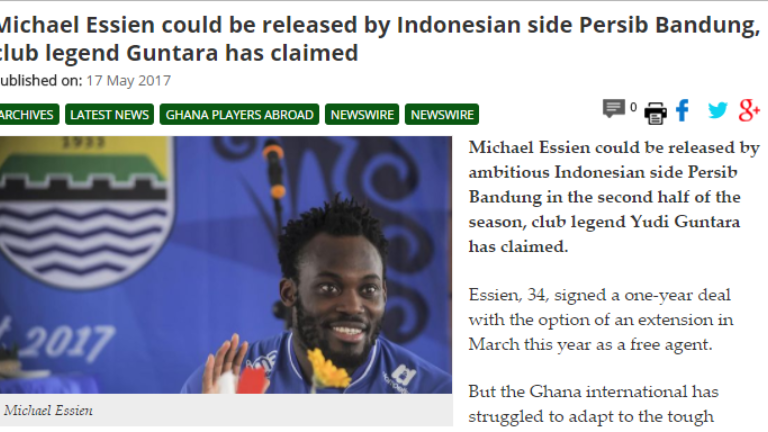 Media Ghana Sebut Persib Akan Lepas Michael Essien di ...